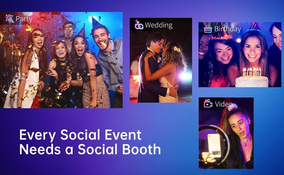 Miniatura 9 de Nueva Máquina de cabina de fotos 360 con anillo de luz RGB, logotipo personalizado gratuito, cabina de cámara de video 360 grados para transmisión