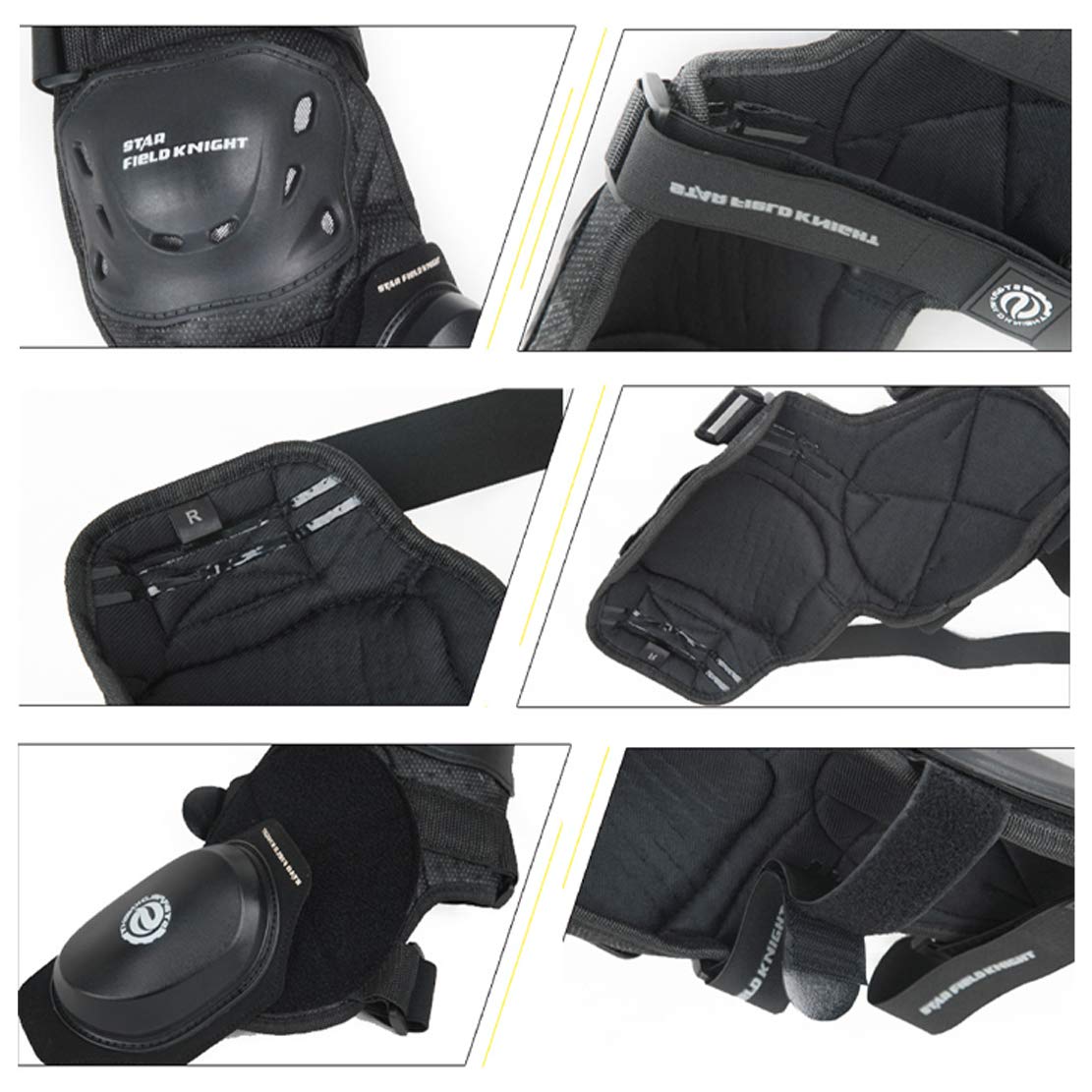 AKT PRO Ginocchiere per Moto Protezione del Ginocchio Ginocchiera Racing Corner Sorpasso Resistente all'Usura Anti-Caduta per Motocross da Corsa