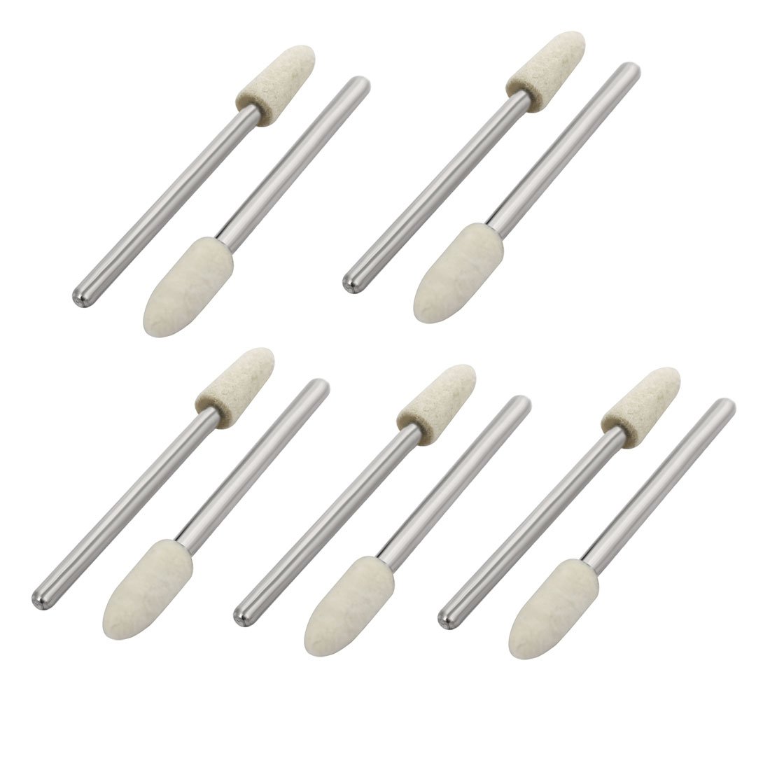 Aexit 2.35mm Drill Hole Abrasives 5mm Tapered Felt Head Grinding Mounted Point Polishing Tool 10pcs Model:22as240qo289