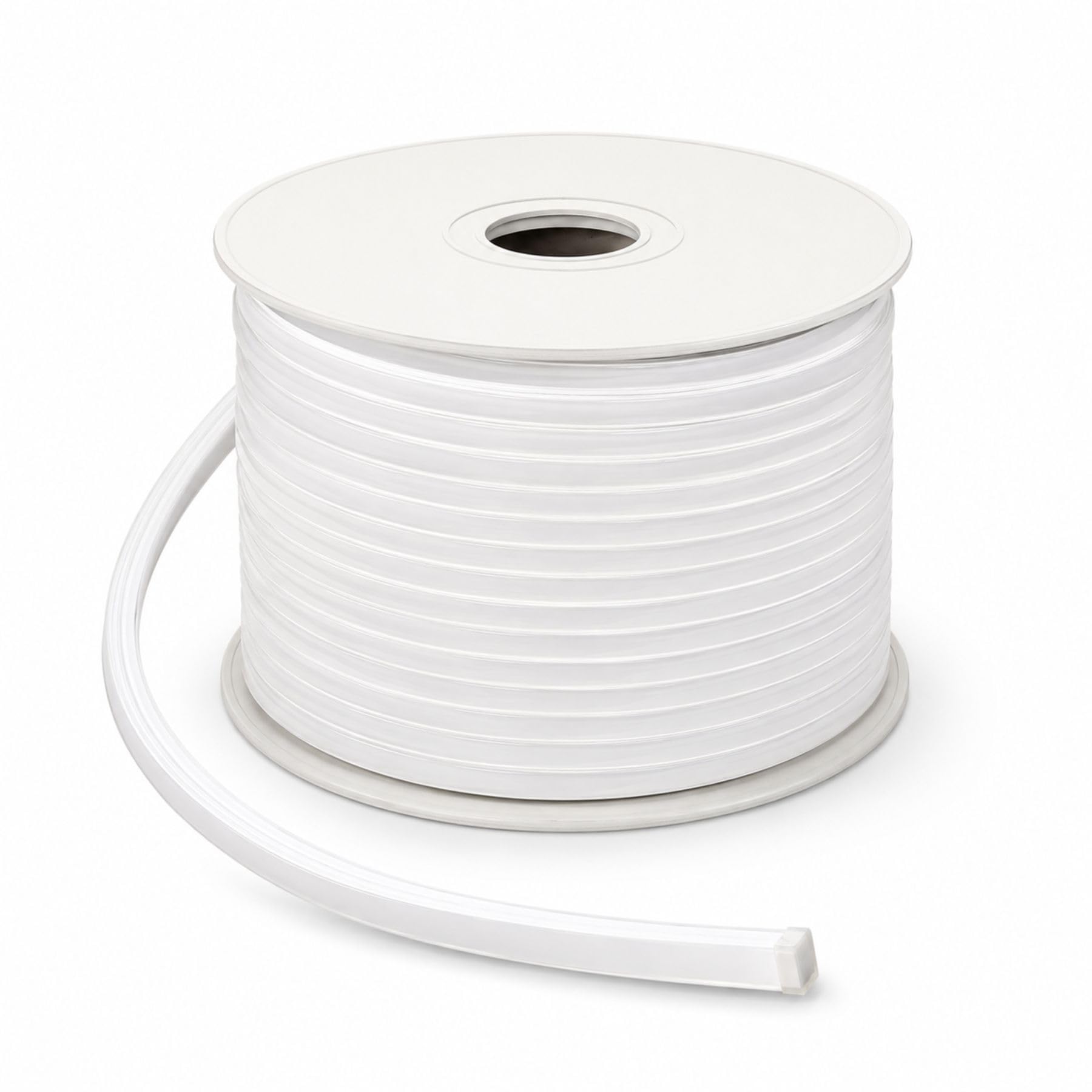 A2ZWORLD LED-Streifen Neon Flex 24 V 100 Meter, Neutralweiß 4000 K, Einbauleuchte 10 x 10 mm, 11 W/M 660 lm/m, Neon LED flexibel, auf die Größe zuschneidbar, matte Ummantelung, viel Zubehör enthalten