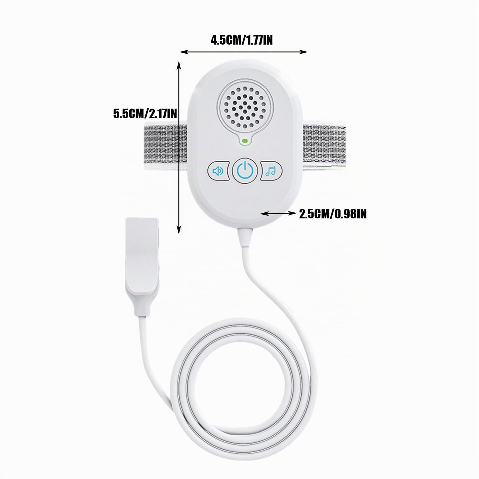 Sensor de enuresis de cama, solución de entrenamiento para ir al baño, alarma de sonido fuerte, alerta de vibración fuerte, monitor de enuresis nocturna, dispositivo de entrenamiento eficaz, sensor