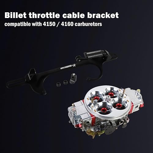 Vista 18 de RYANSTAR Soporte de cable del acelerador 4150 4160 Series Soportes del acelerador Billet Ajustable Aluminio Rojo