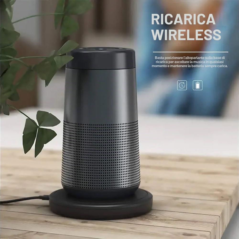 Stazione di ricarica per Bose SoundLink Revolve, dock di ricarica per SoundLink Revolve+, adattatore di ricarica per Bose SoundLink Revolve II e SoundLink Revolve II+ altoparlante Bluetooth, cavo di
