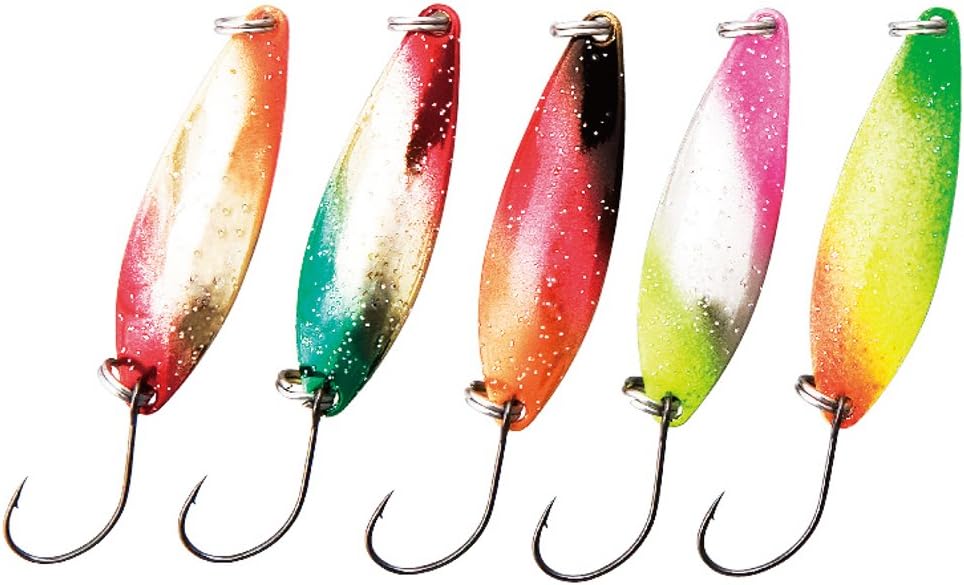 SHIMOTSUKE Lures, Tratta Stream Plated, 0.2 oz (7 g), Set of 5, Spoon