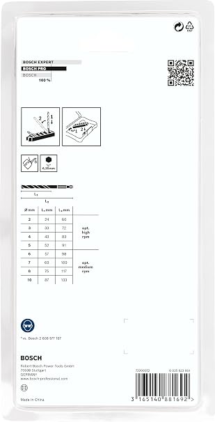 Bosch Accessories 2608577139 drill set including ''' Impact Control HSS 8 pieces, 0 W, 0 V