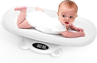 Ellie Digital Baby Scales, Multi-Function Scale for Infant, Toddler & Pet, LED Display Weighing Scale for Newborns, Cats & Dogs, Large Capacity for Family Weight Tracking at Home