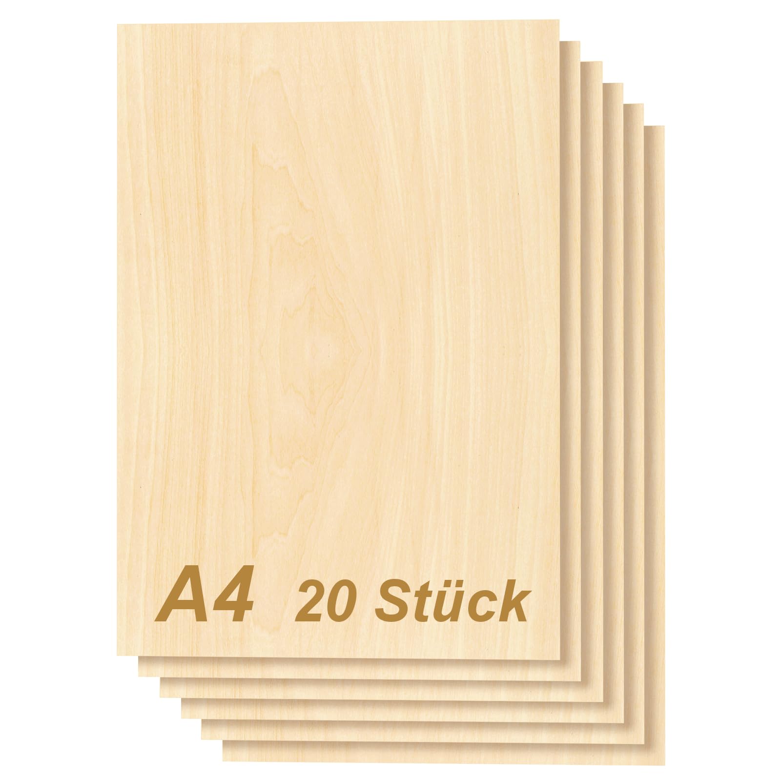 ZEONHAK 20 Hojas De Madera De Tilo De 6 X 6 Pulgadas, Hoja De Madera Contrachapada Sin Terminar De 1/4 De Grosor, Cuadrados De Madera Para Manualidades, Hojas De Madera De
