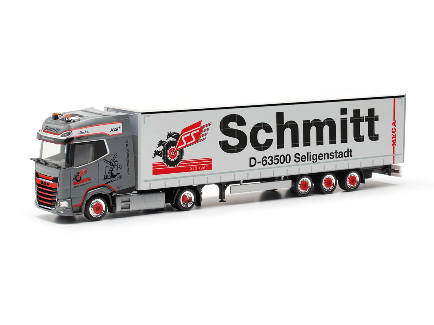 herpa DAF XG+ - Treno a sella Lowliner, Schmitt Seligenstadt 317405 1:87