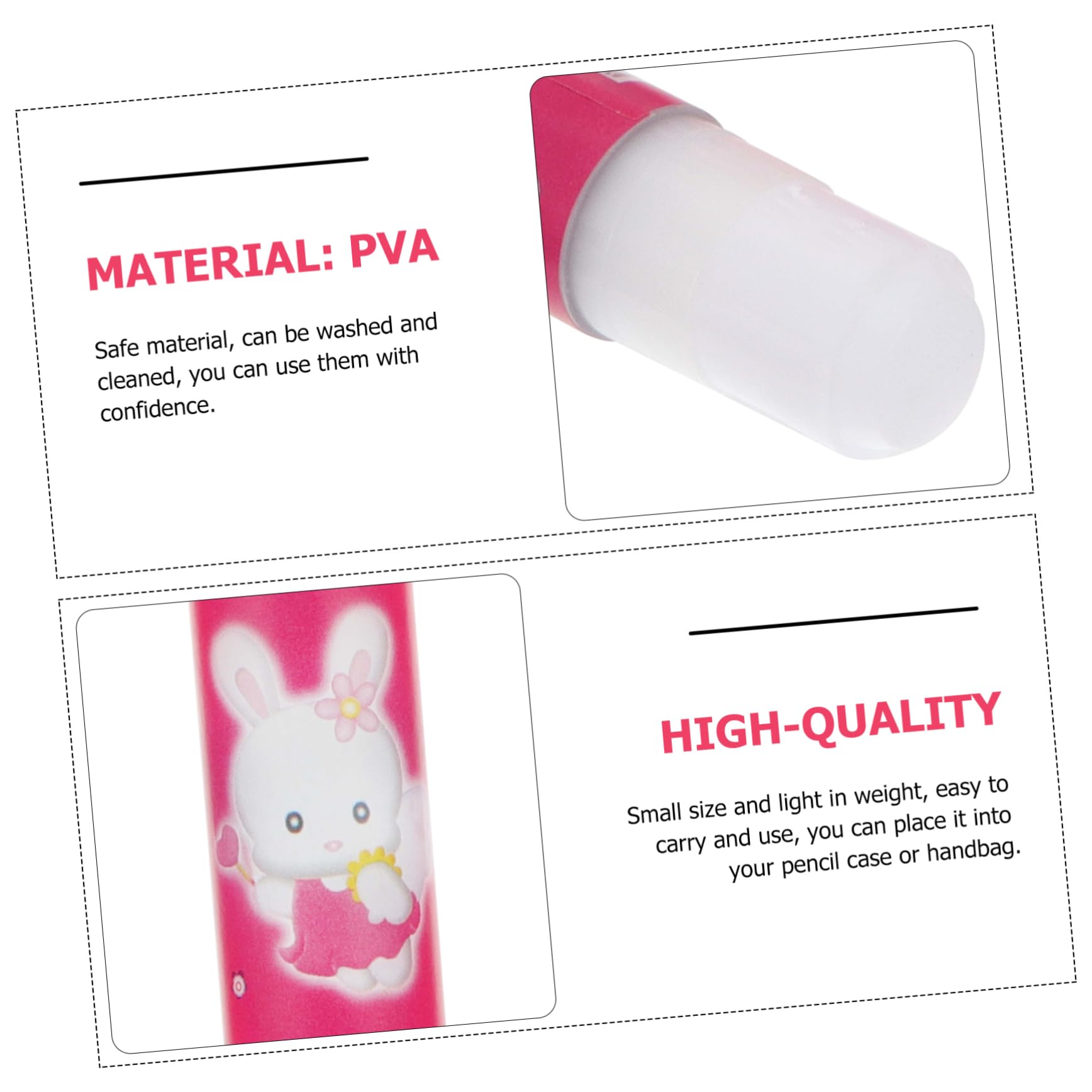 jojofuny 3 Set Colla Stick Forte Per Ufficio E Scuola Con Design Cartoon Per Studenti E 16 Pezzi * 3