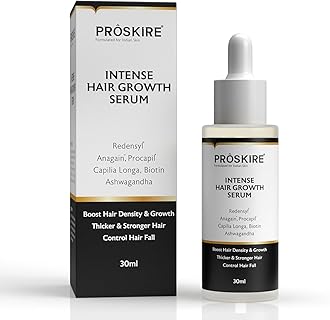 Pro-skire Intense Hair Growth Serum with Redensyl, Anagain, Procapil, Capilia Longa, Biotin & Ashwagandha