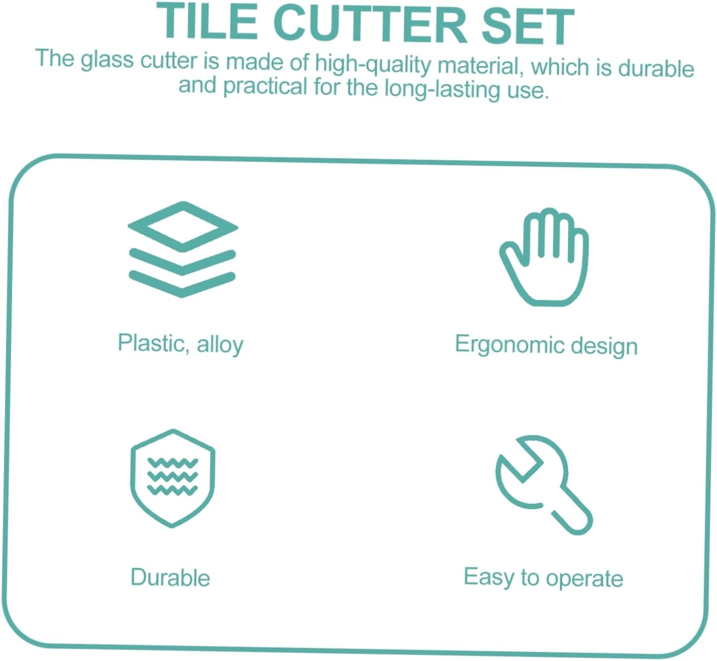 LIFKOME 1 Set Professional Roller Design Glass Cutter for Tiles Mirrors and Ceramics Durable Multi Functional Tool for Easy Cutting and Efficient Performance
