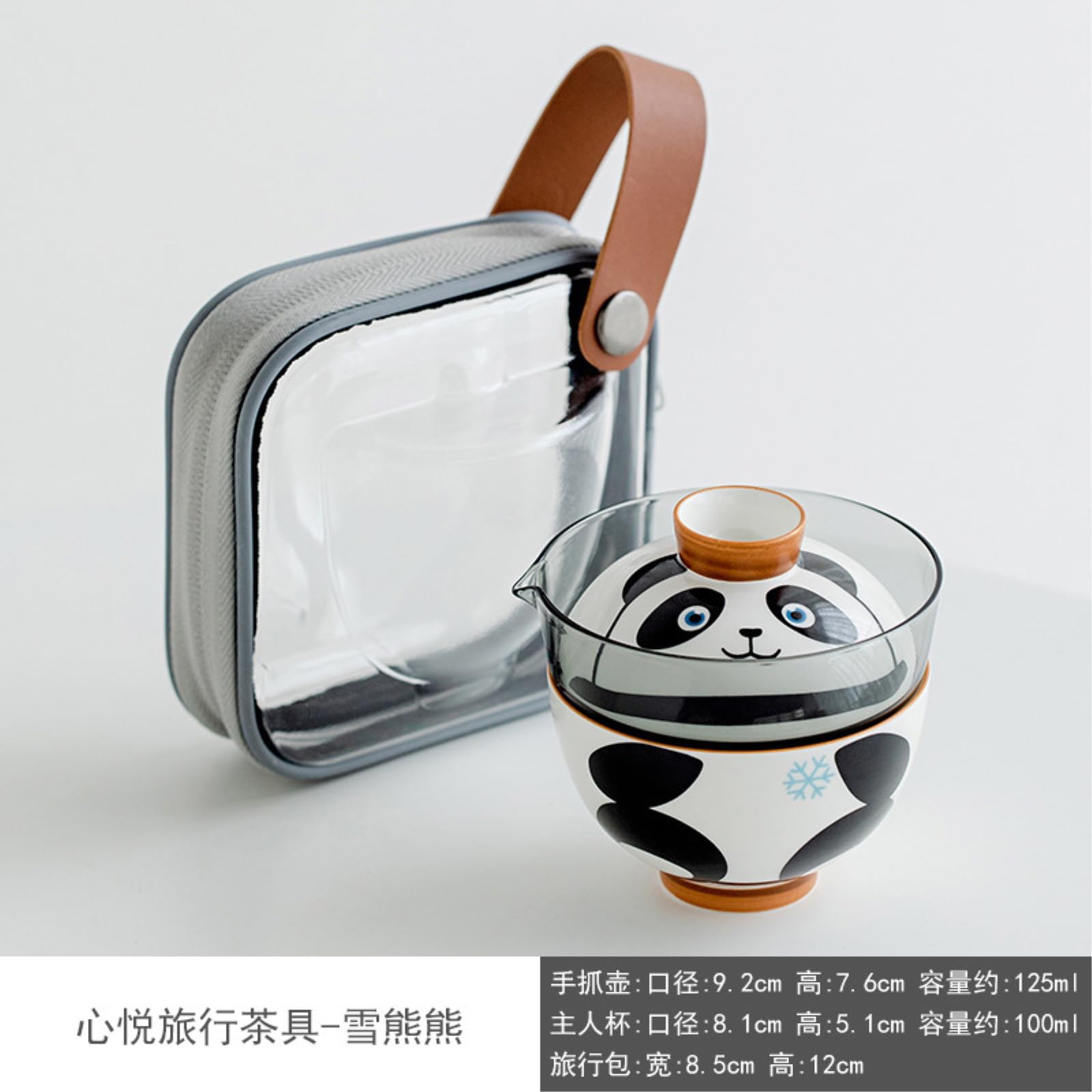 Outdoor Snow Pier Glas Crack Cup Exquisite Frische Kung Fu Tee Set Schneebär