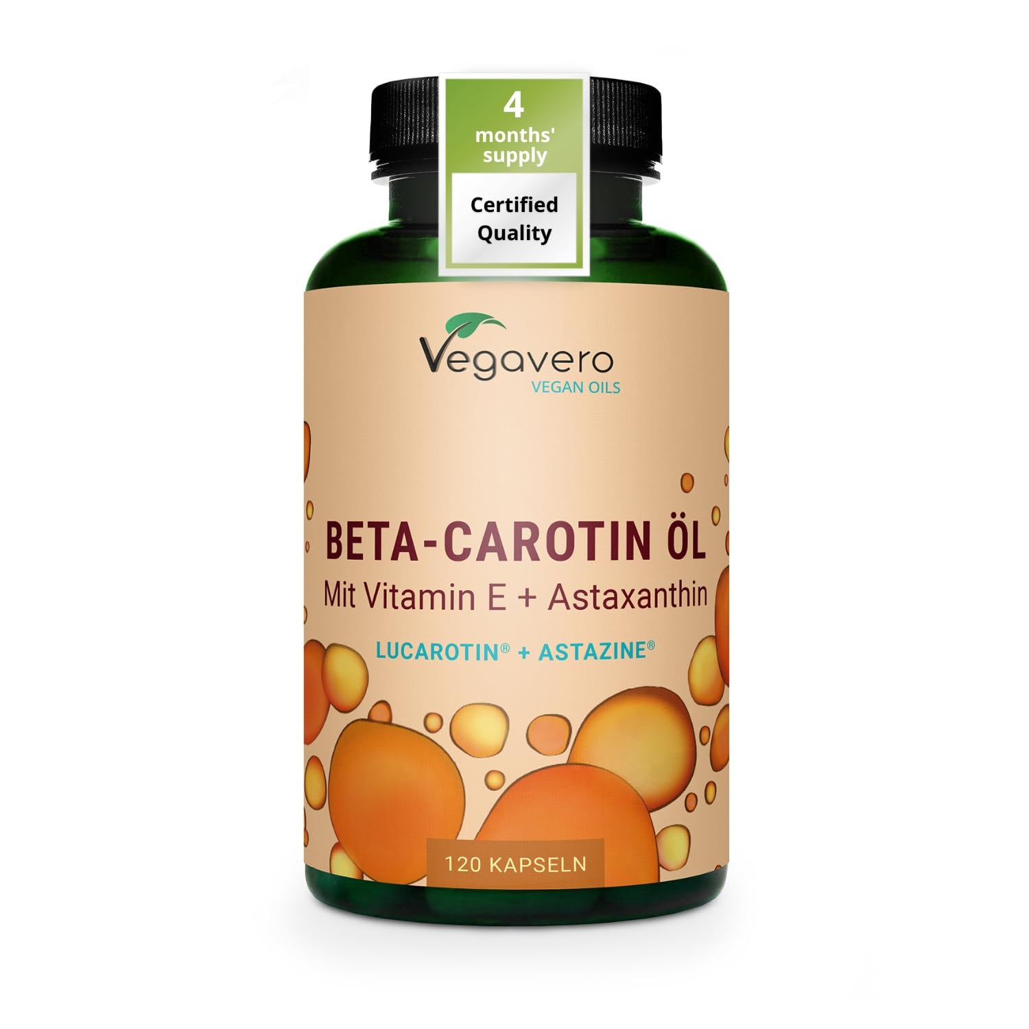 Sponsored Ad – Beta Carotene Complex | with Astaxanthin + Vitamin E | Beta-Carotene from Fermentation | Golden Tan | NO Additives, Lab-Tested | 120 Tanning Capsules | Vegan