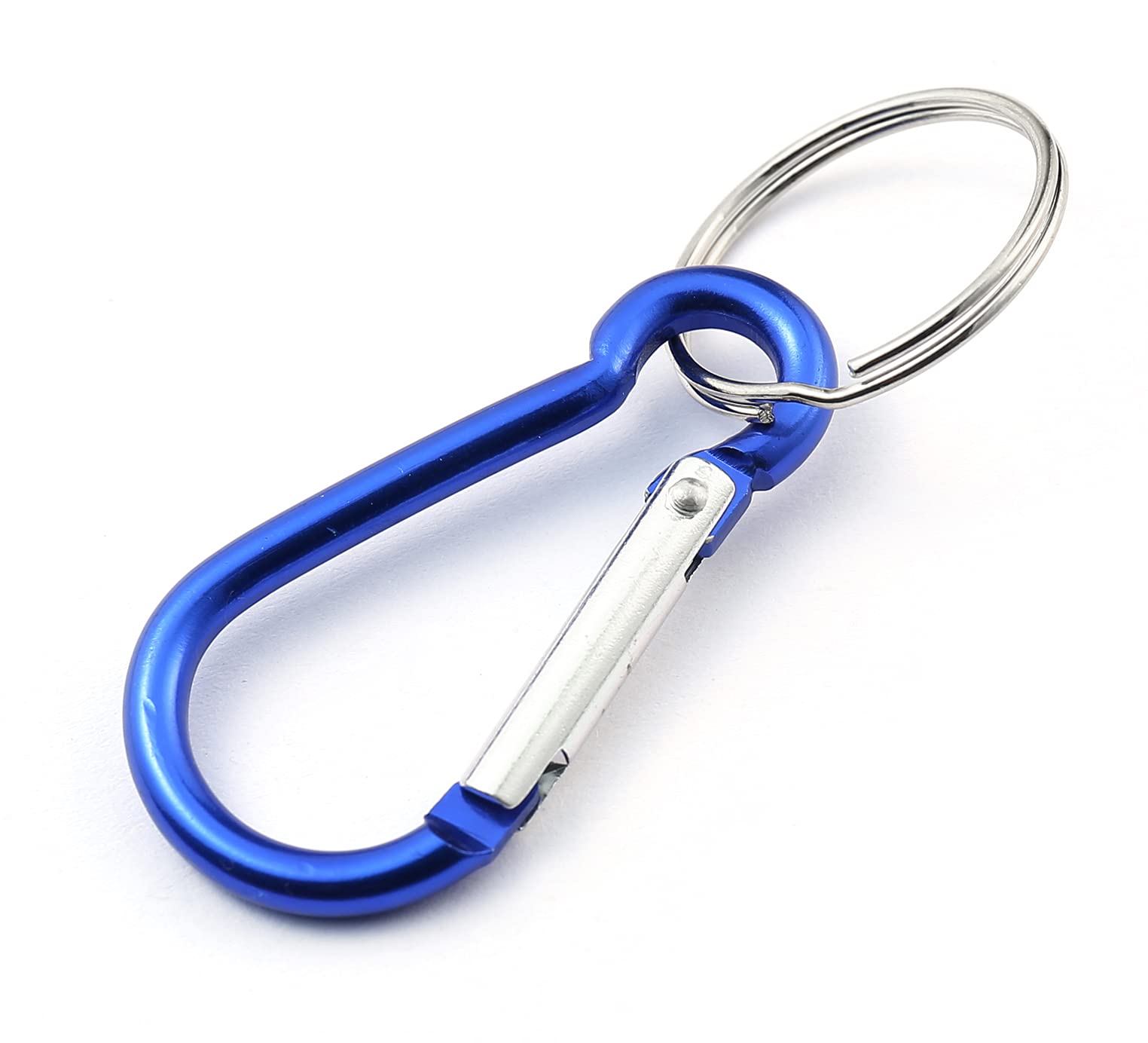 Komonee Blue Carabiner Metal Keychain Karabiner Key Ring Shackle Key Chain Novelty Gadget Keyring