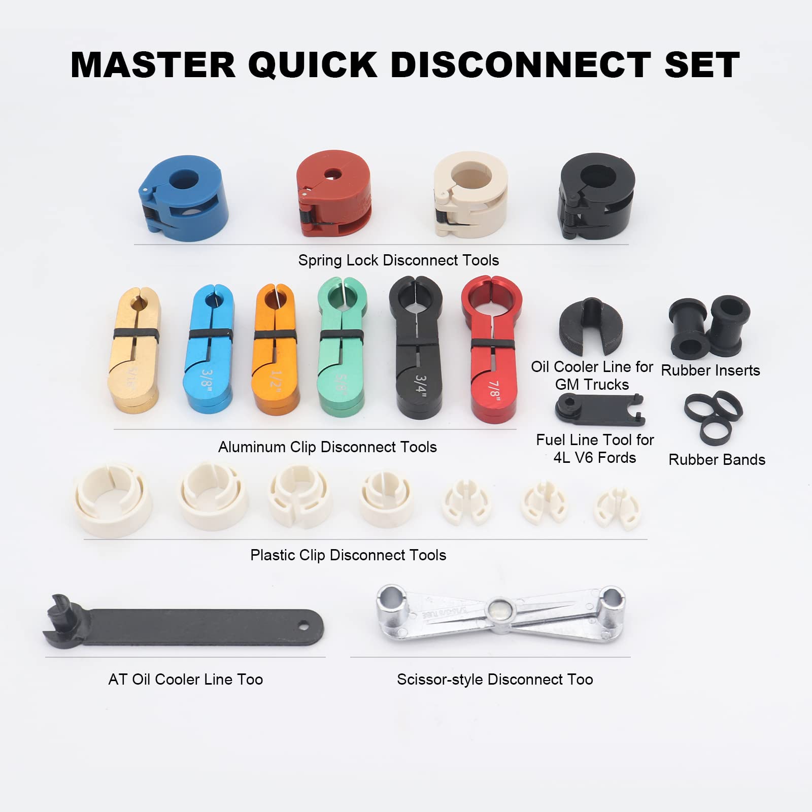 Set di Strumenti di Disconnessione Rapida, 22 PCS Tubo Flessibile Aria Condizionata per Auto Tubo di Olio Tubo di Carburante Strumento di Rimozione Strumento di Disconnessione per Sistemi