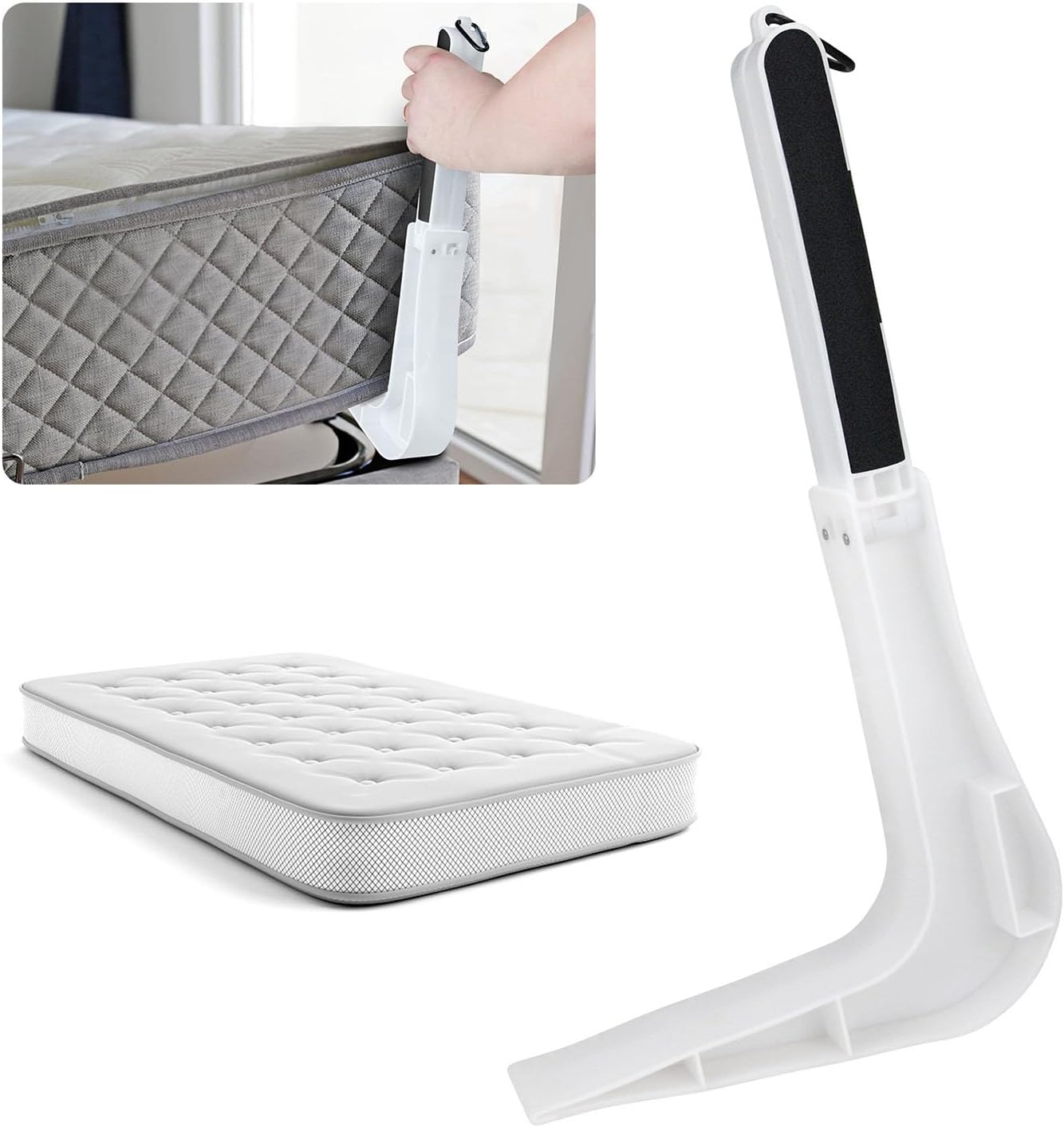 Mattress Lifter Tool, Ergonomic Under Mattress Wedge Elevator for Changing Sheets, Sheet Fasteners Bed Seam Finishing and Fixing Kit Sheet Tucker Tool