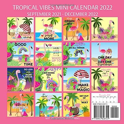 Tropical Vibes Calendar 2022: September 2021 - December 2022 Monthly Planner Mini Calendar With Inspirational Quotes (Inspirational Calendars 2022): Publishing, Nature Wisdom: 9798461828721: Amazon.com: Books