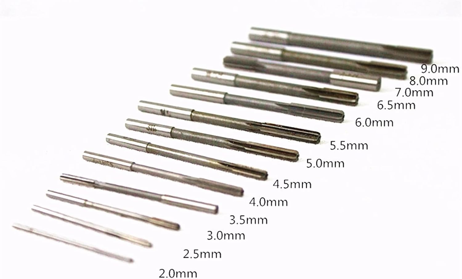 2-20mm HSS Straight Shank D4 Machine Reamer Chucking Reamer MINGPING (Size : 15pcs Mixed)