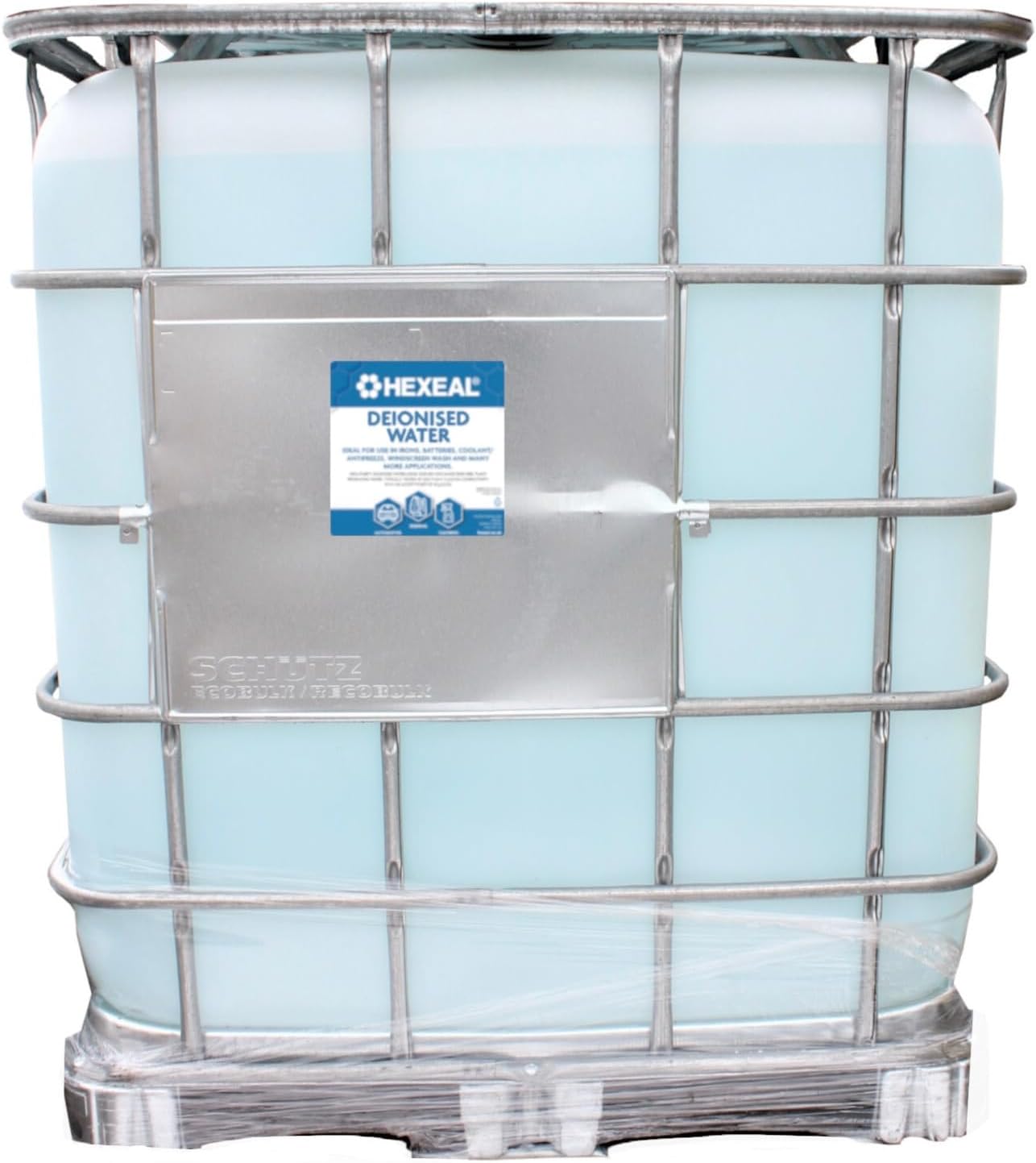 – Hexeal Deionised Water 1000L – 1000L IBC of Deionised Water for Steam Irons, Car Batteries, Windscreen Fluid & Antifreeze – Demineralised Water, Reduces Limescale Deposits & Water Stains