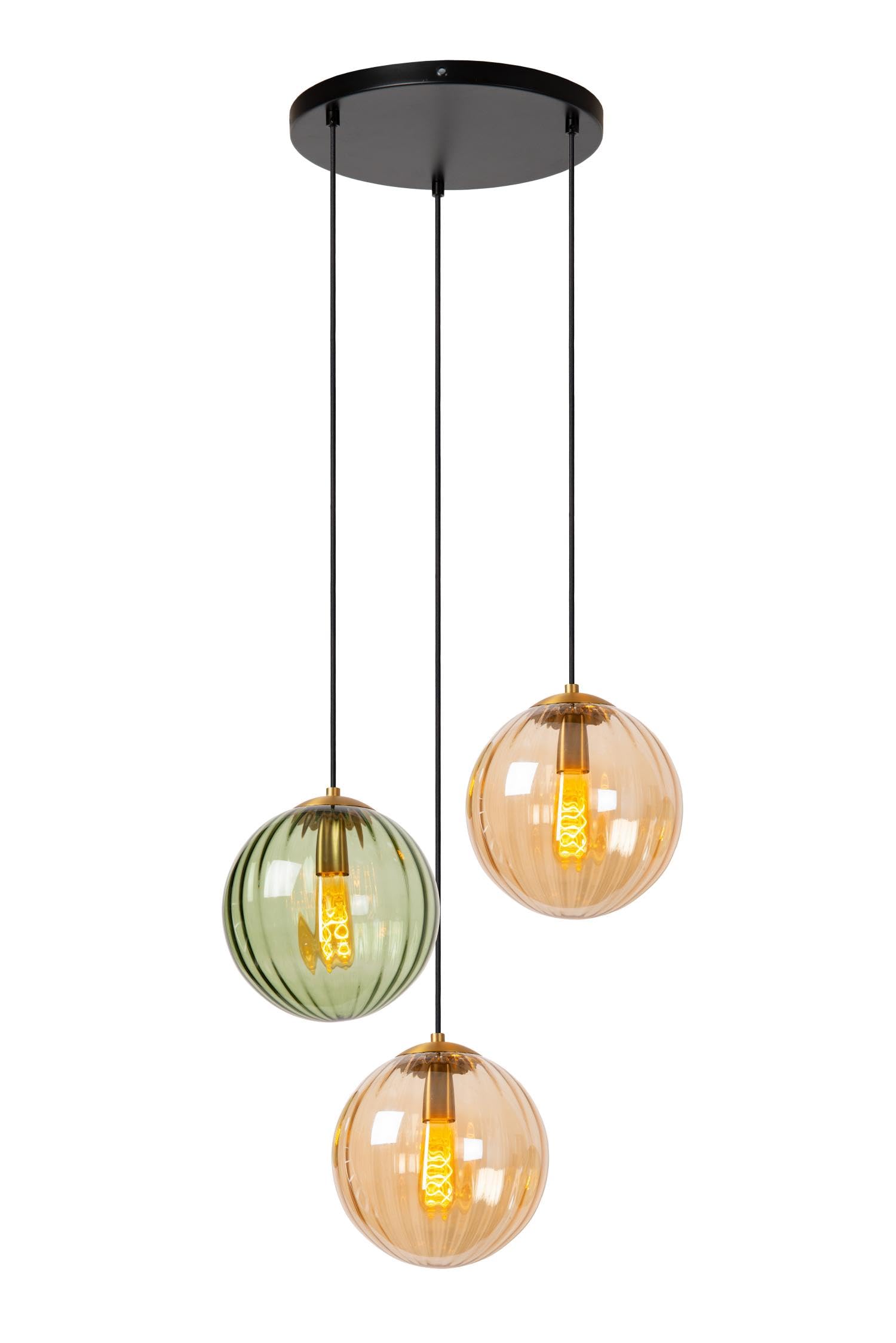 LUCIDE MONSARAZ - Suspension - Ø 35 cm - 3xE27 - Vert
