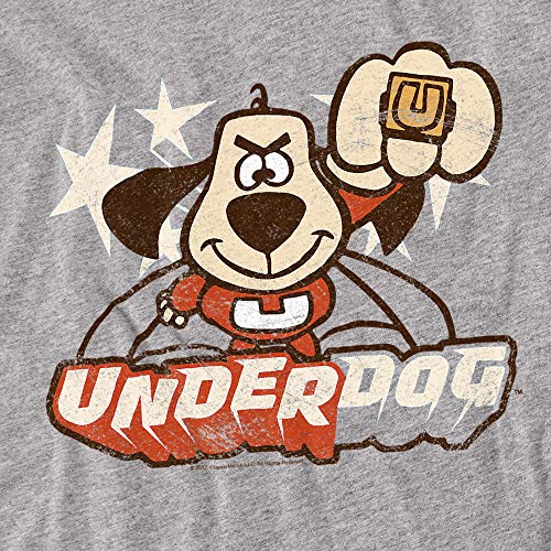 Popfunk Underdog Flying Logo Retro Cartoon T Shirt & Stickers (Athletic Heather) 2X-Large #TOP3