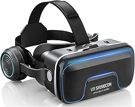 VR Brille für Handy, HD Anti-Blaulicht Virtual Reality Headset, 3D Brille kompatibel mit iPhone/Android, 4,7-7,2 Zoll (Black)