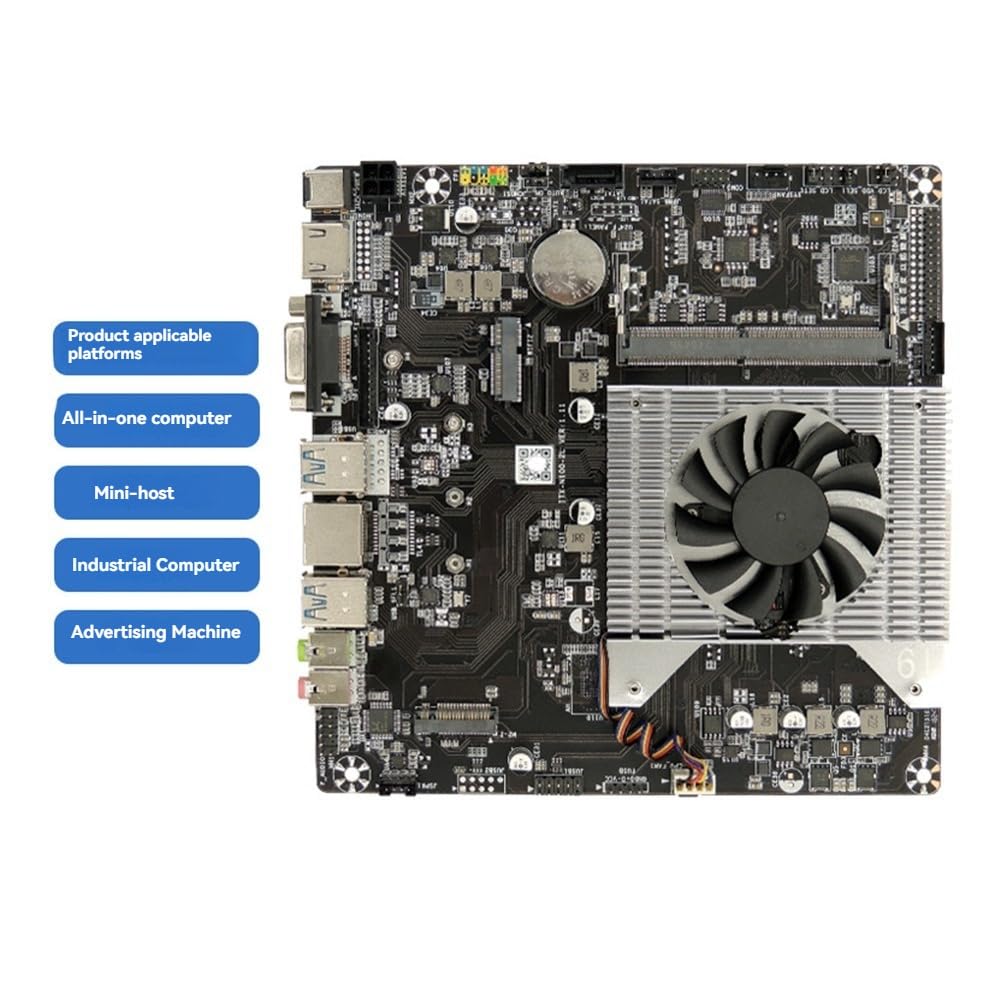 Placa Base N100 Mini ITX Computadora de Cuatro Núcleos Mini Host HTPC Publicidad Placa Base de Control Industrial