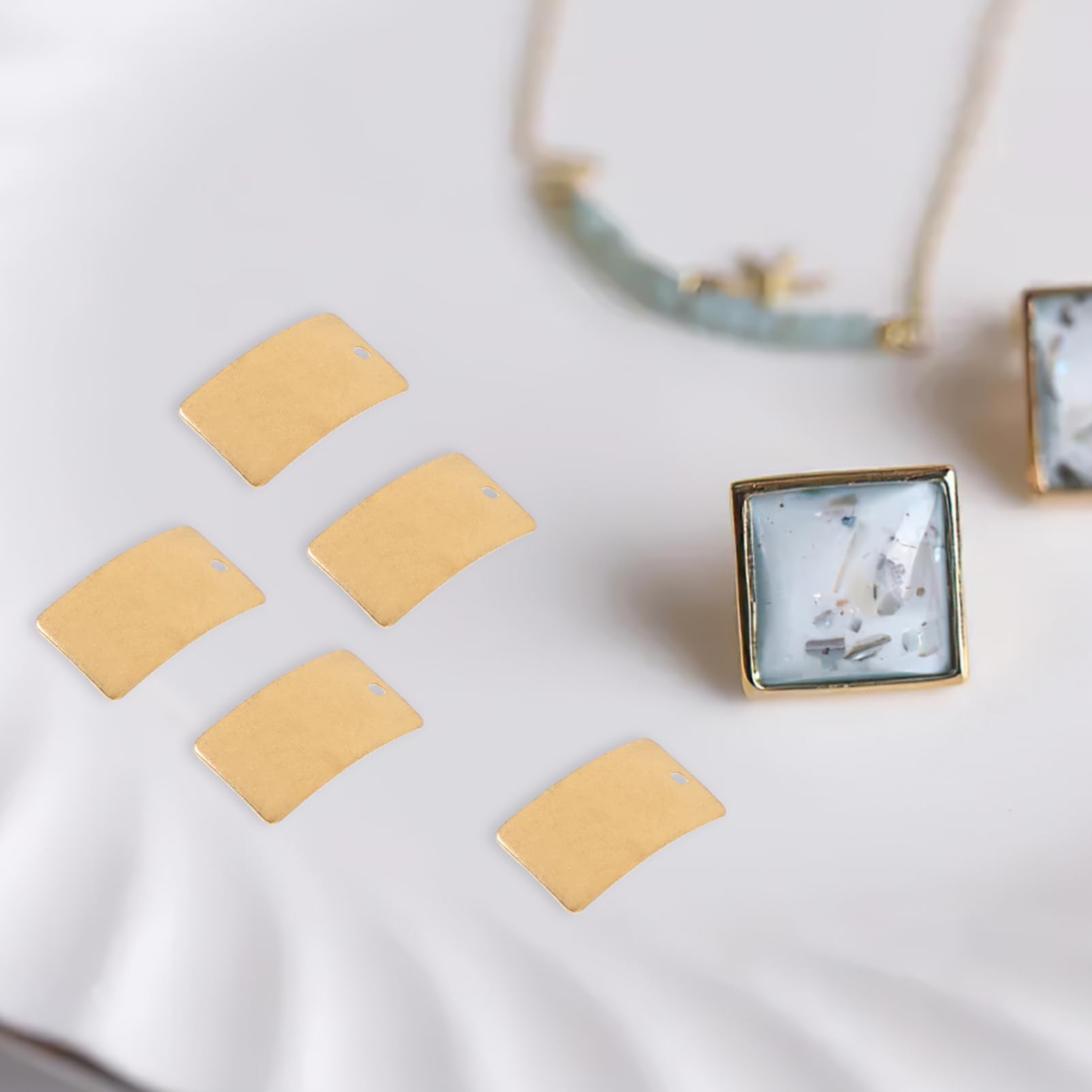 BELLIFFY 25pcs Copper Sheet Material Brass Plates for Crafting Brass Plates for DIY Brass Plates for Crafts Brass Plates for Jewelry