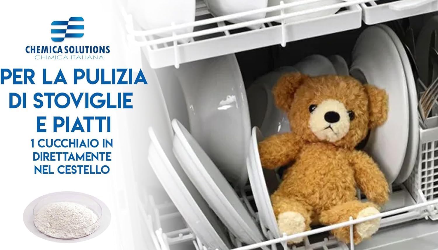 Chemica Solutions - Acido Citrico 5kg, Ammorbidente, Anticalcare + 5kg Percarbonato di sodio Sbiancante, Igienizzante per Lavatrice e Pulizie della casa Boundle 2 barattoli 5 kg
