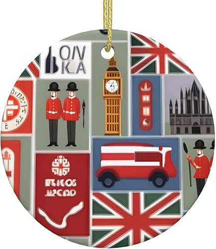 Pequeños adornos colgantes de cerámica con forma de corazón y adornos de cerámica hechos a mano que añaden símbolos festivos de alegría inglesa