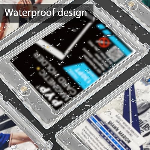 TNSLAND 5-Piece Magnetic Card Holder Set, 35PT Plastic Frame, UV Protection, Transparent - Image 4