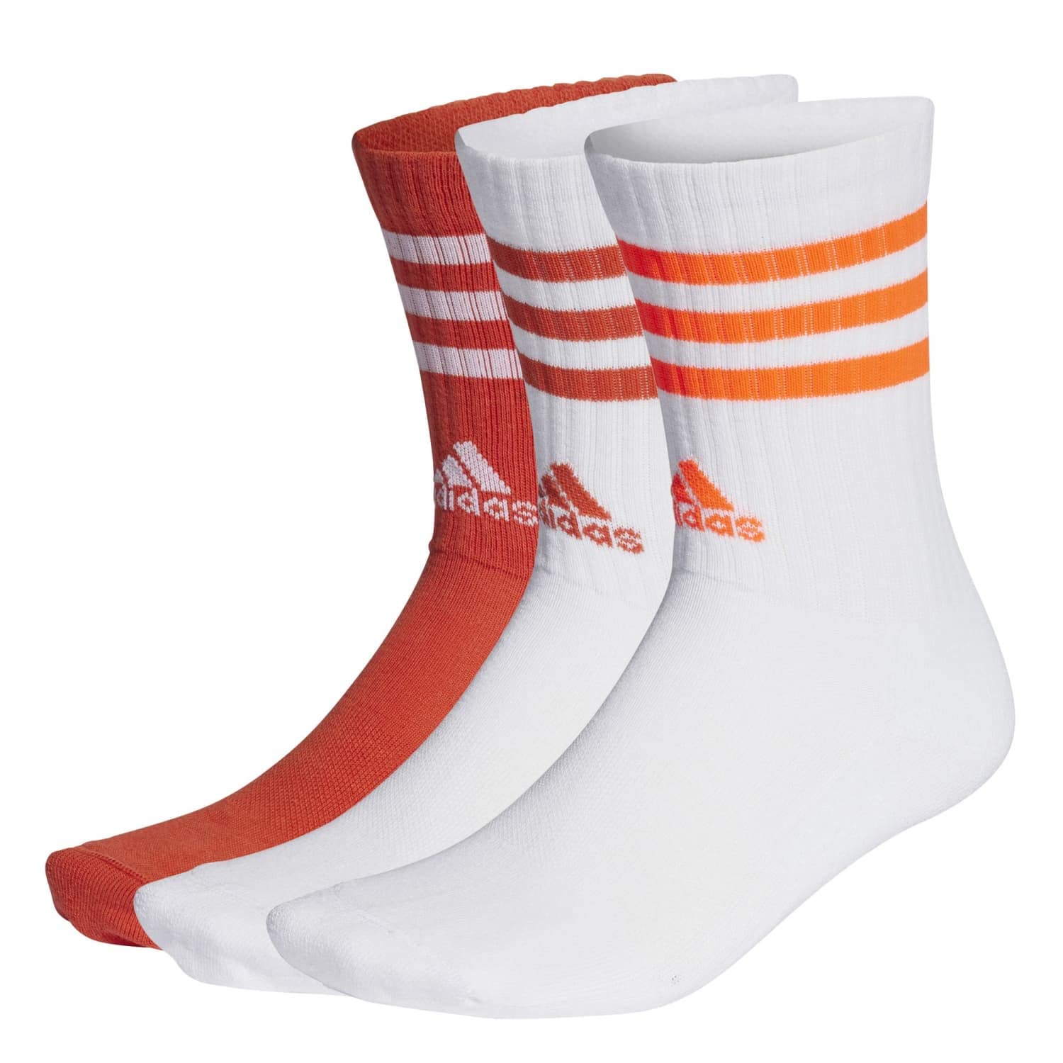 adidas Unisex 3-Stripes Cushioned Crew Socks 3 Pairs