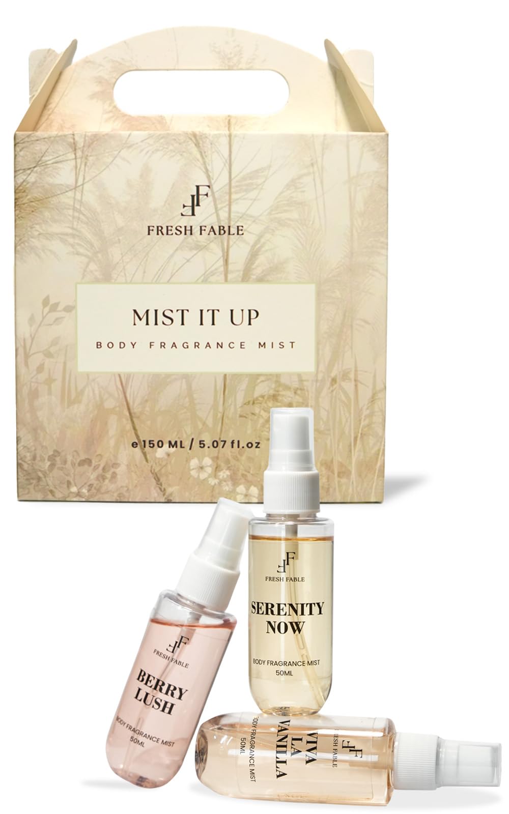 Fresh Fable Mist It Up Set Serenity Now, Berry Lush, Viva La Vanilla | 50ml x 3 | Unisex | Long Lasting Perfume-picture-17