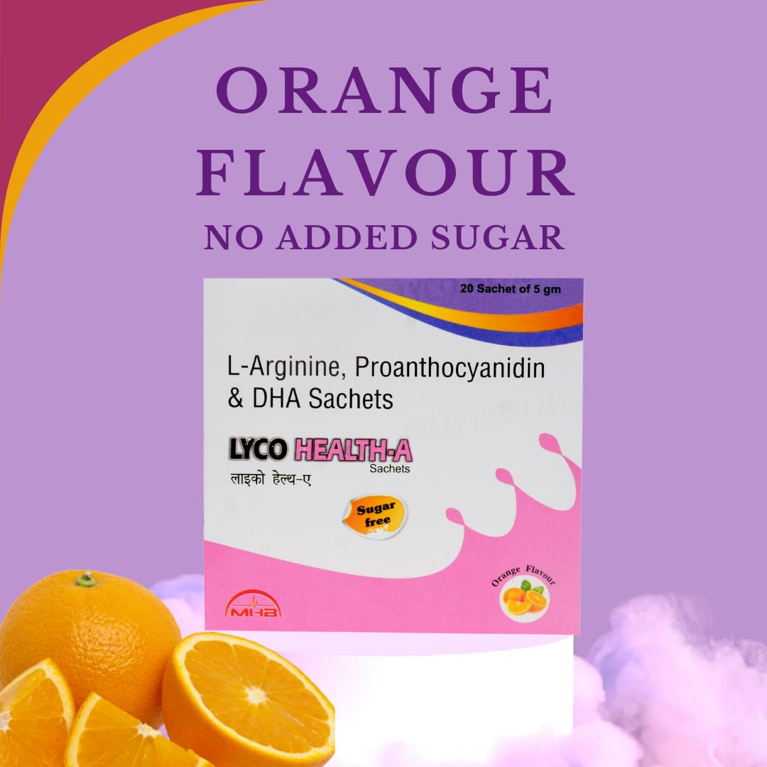 Lyco Health-A, L-Arginine, Sugarfree (20 Sachets) — Amazon image 6