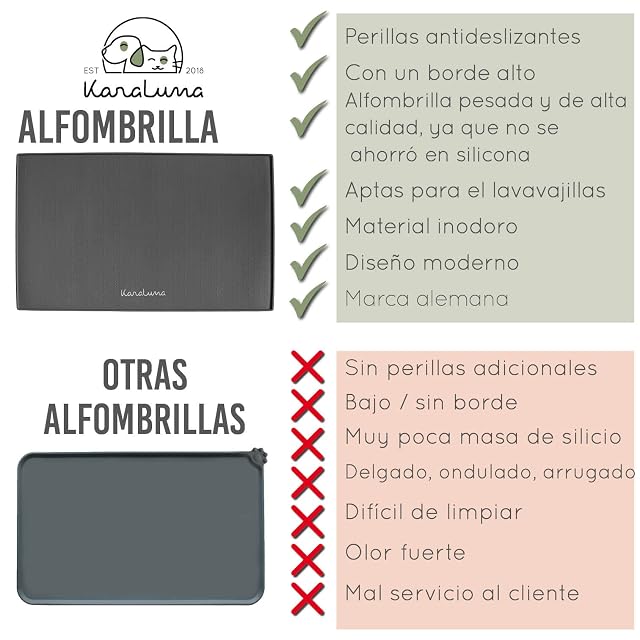 Foto 5 de 7 de KaraLuna Alfombrilla de silicona premium de 48 x 30 cm (gris, rectangular)