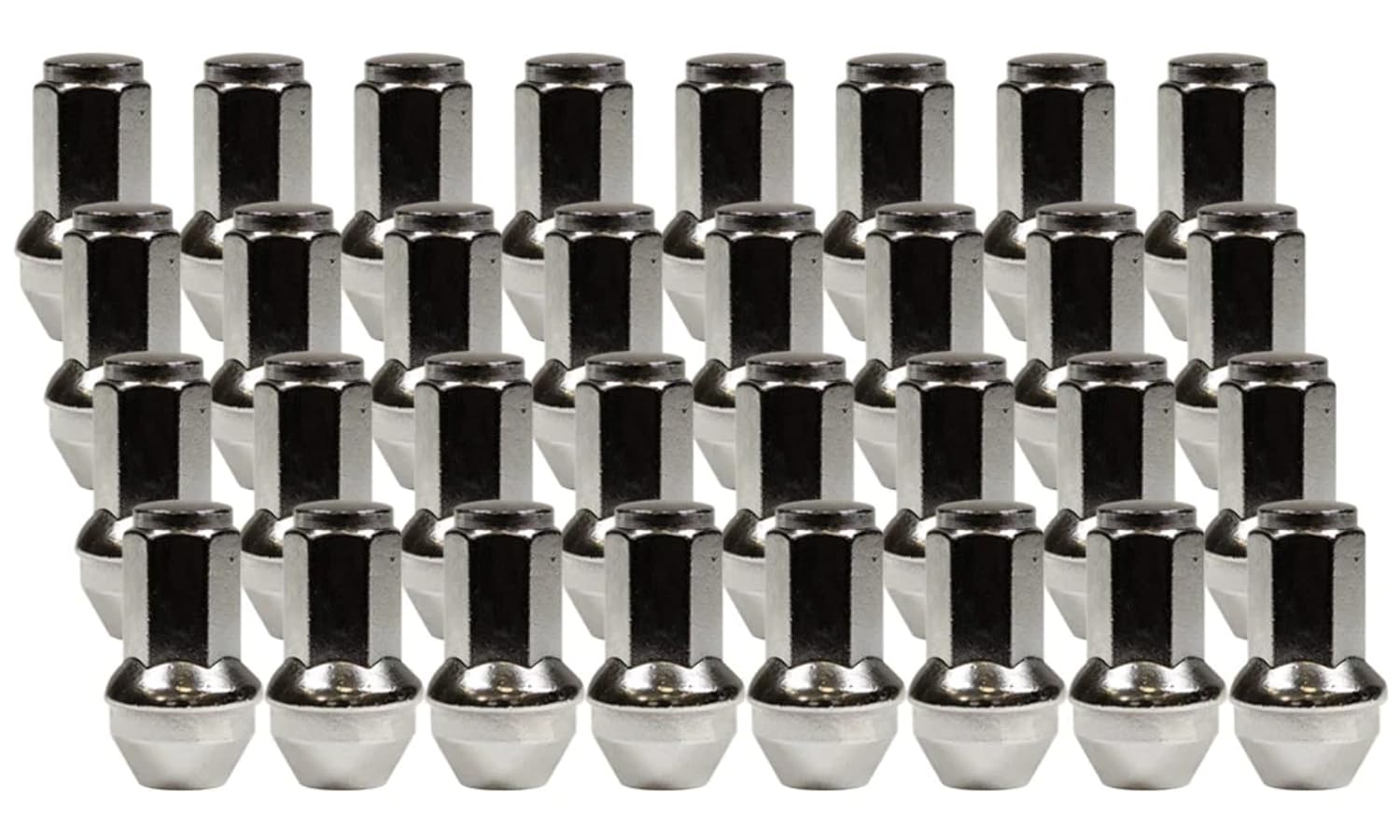 Chrome Duplex Bulge Cone Seat Lug Nut Installation Kit (32