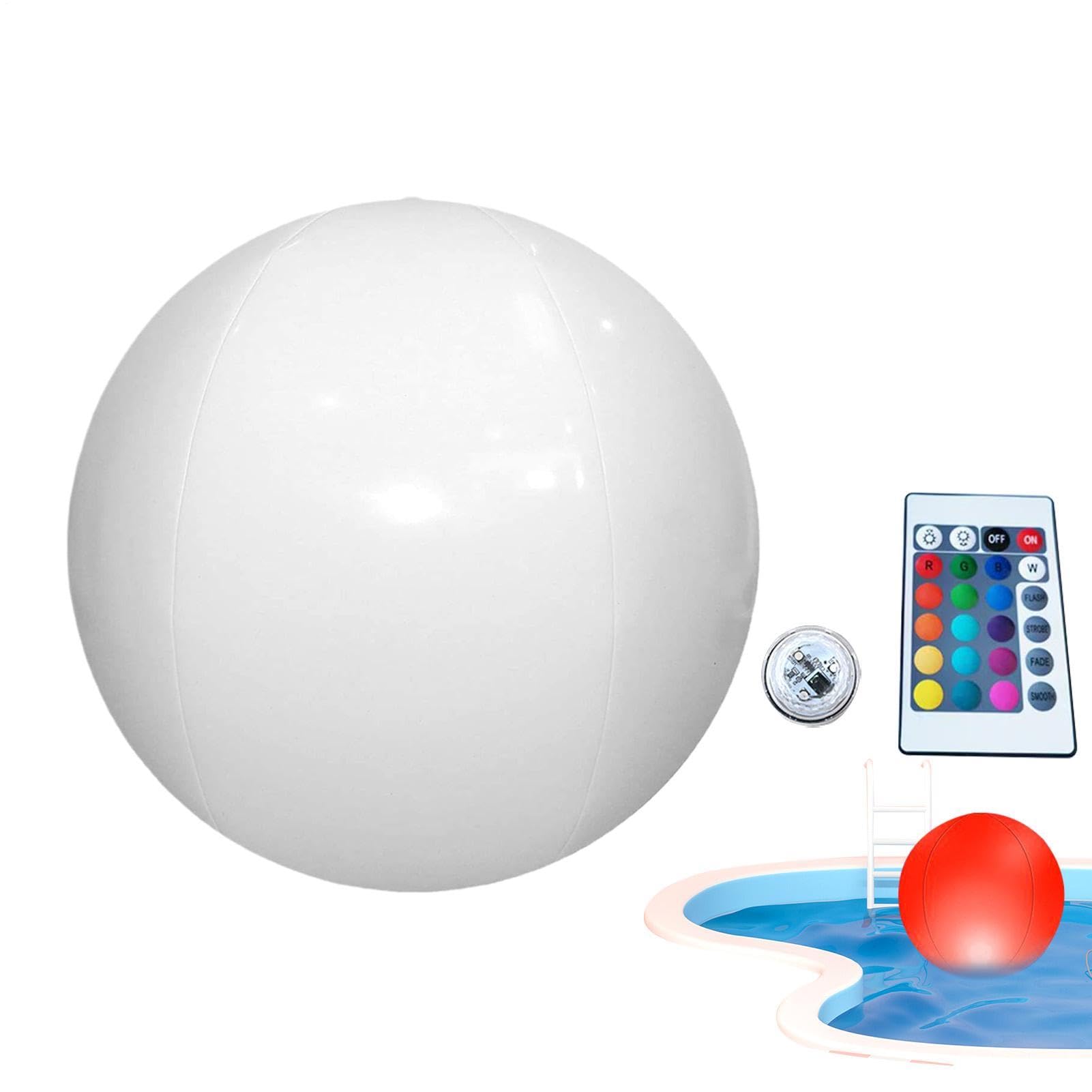 Pelota de playa LED luminosa e impermeable con luces de colores 8