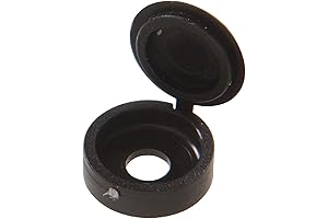 HILLMAN Black Hinged Screw Cover Caps for a Finished Look