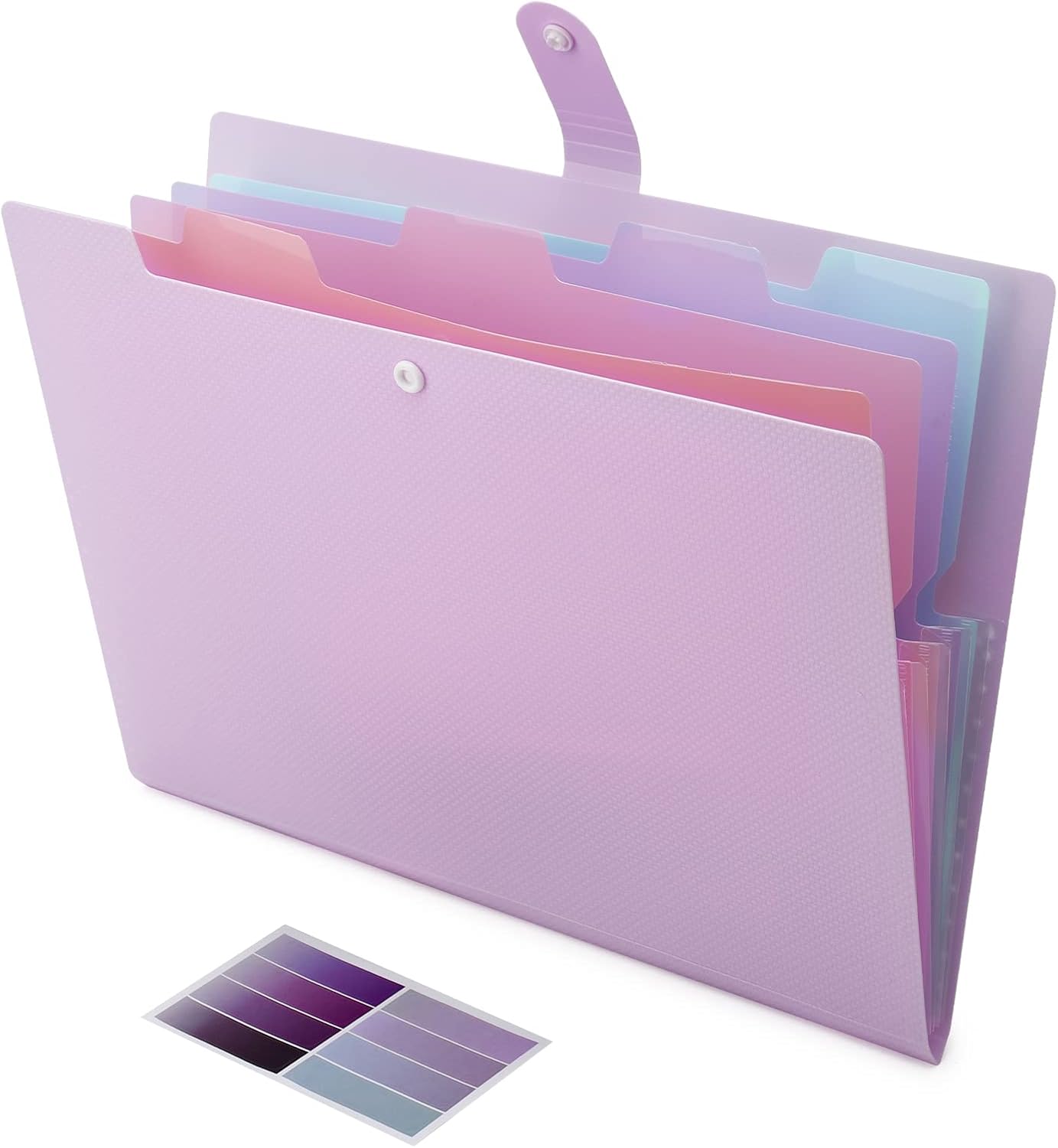 NAFY Colorful Expanding File Folder, 5 Pockets Folder with
