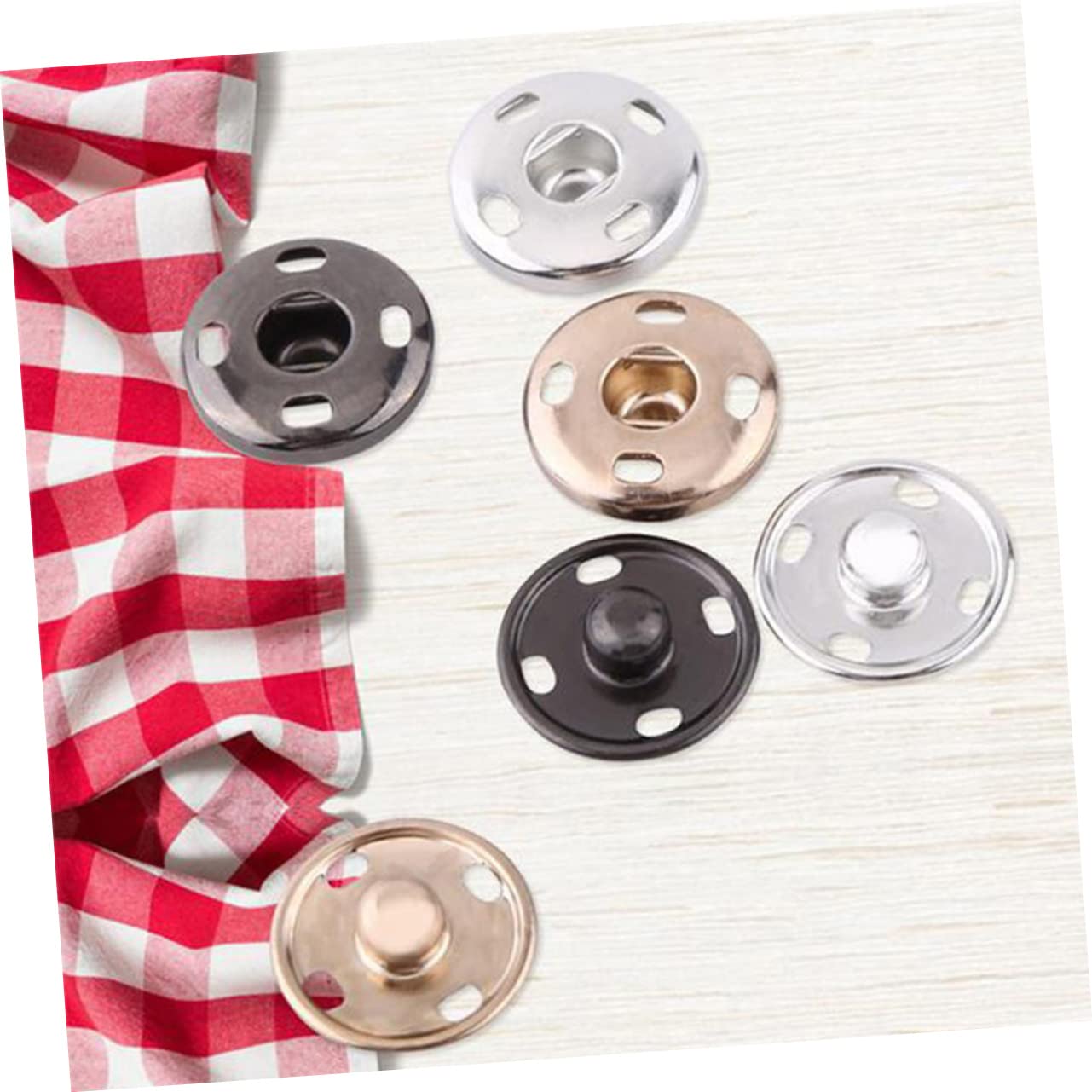 Lurrose 750juegos Botones Presión Metálicos De Broches De Costura De Latón Accesorios Para Abrigos Chaquetas y Tejidos Prácticos y Duraderos Color Plata