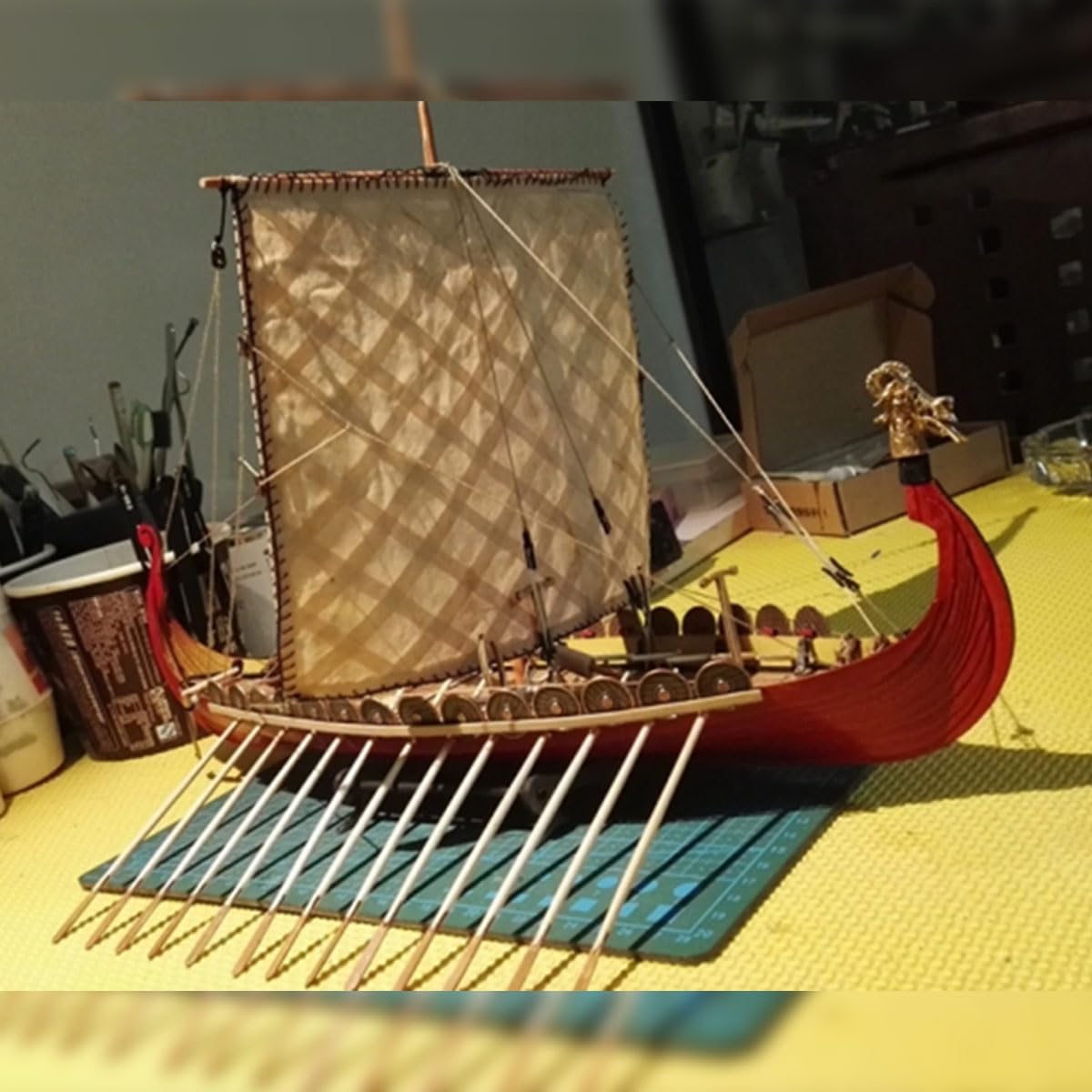 1/50 Skala 3D Holz Wikinger Piratenschiff Modell Kit