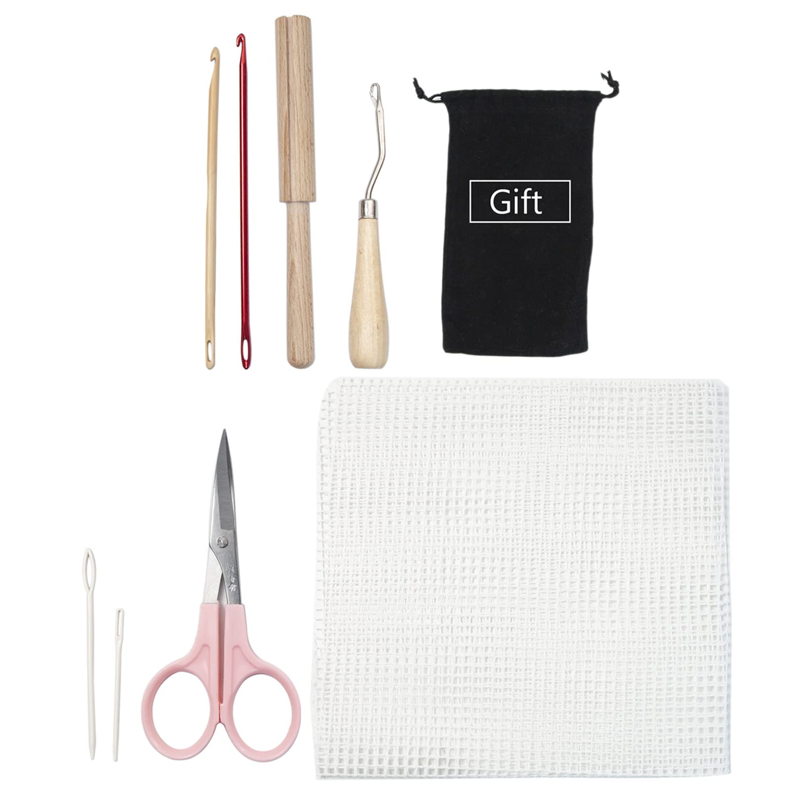 Set Di 2 Ganci Curvi In Legno Fai Da Te: Manico Ergonomico Per Riparazioni Tappeti E Maglia - 4