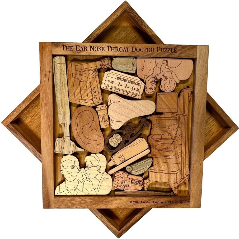 Gift for ENT Doctor - The Ear Nose and Throat Puzzle - Personalizable Office Decor - Graduation, Retirement, and Thank You Gifts
