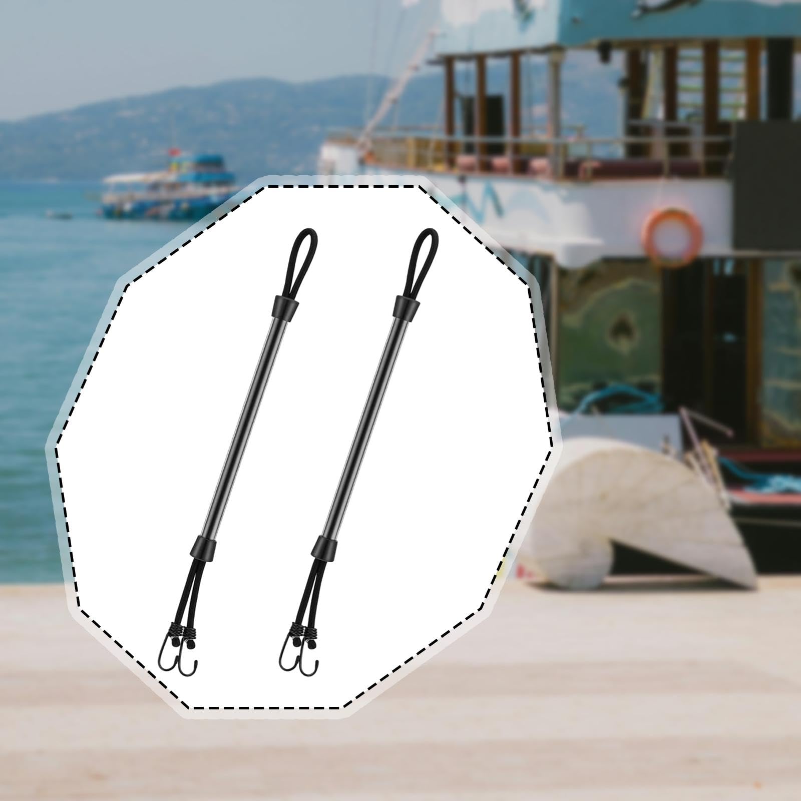 Asta Ormeggio Barca per Pontili Palo Ormeggio con Gancio Anello Corda Nave Accessorio Marina Ammortizzante Latex Metallo Adatta per Uomini