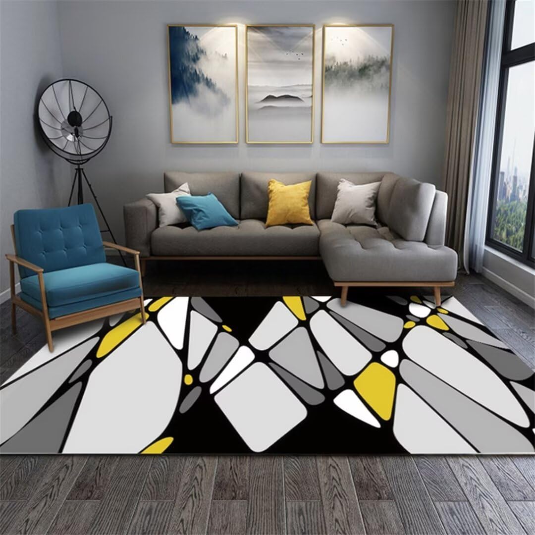Alfombras pasillo modernas para transformar tu salón con estilo geométrico