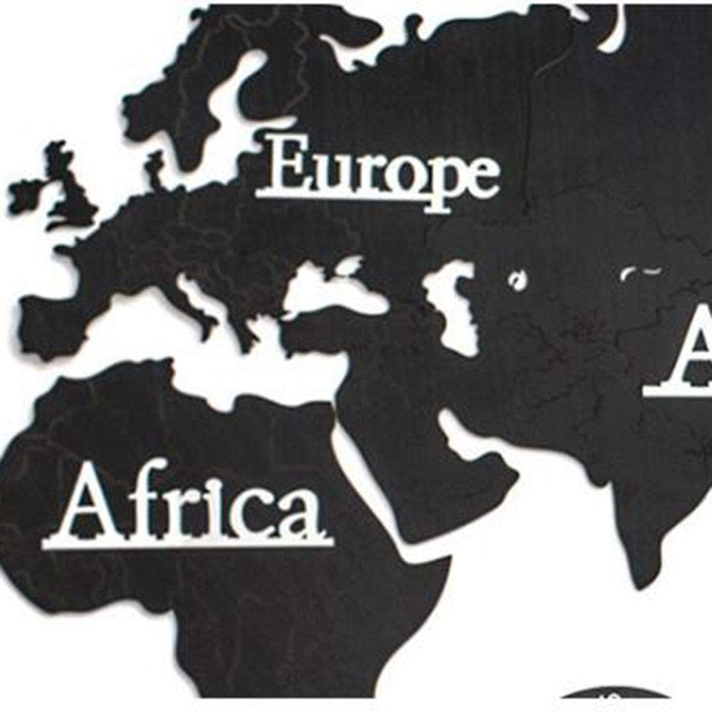 Amazon.co.jp: 世界地図時計、時計付き3Dサイレント木製世界地図 、リビングルーム華やかなモダンな壁時計、ベッドルームリビングルームレストランバーオフィス、実用的で正確（220 * 105CM） : ホーム＆キッチン