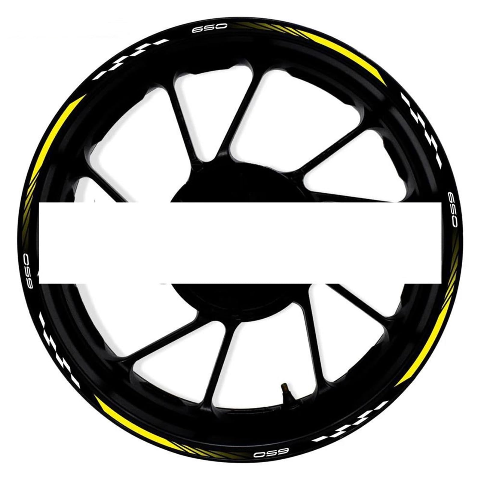 Stickers Motorcycle Wheel Stickers Reflective Decals Rims for Kawasaki Z650 Z 650 Z-650(Style 22)