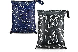 Keep Things Dry with Our 2-Pack Waterproof Wet/Dry Bags for Diapers and More