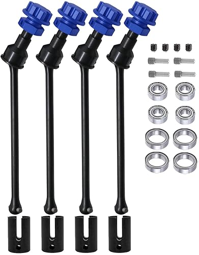 Miniatura 8 de Actualizaciones del eje de transmisión para 1/10 de ancho (no para brazos de fábrica más cortos), 4 piezas de mejoras de eje de transmisión CVD