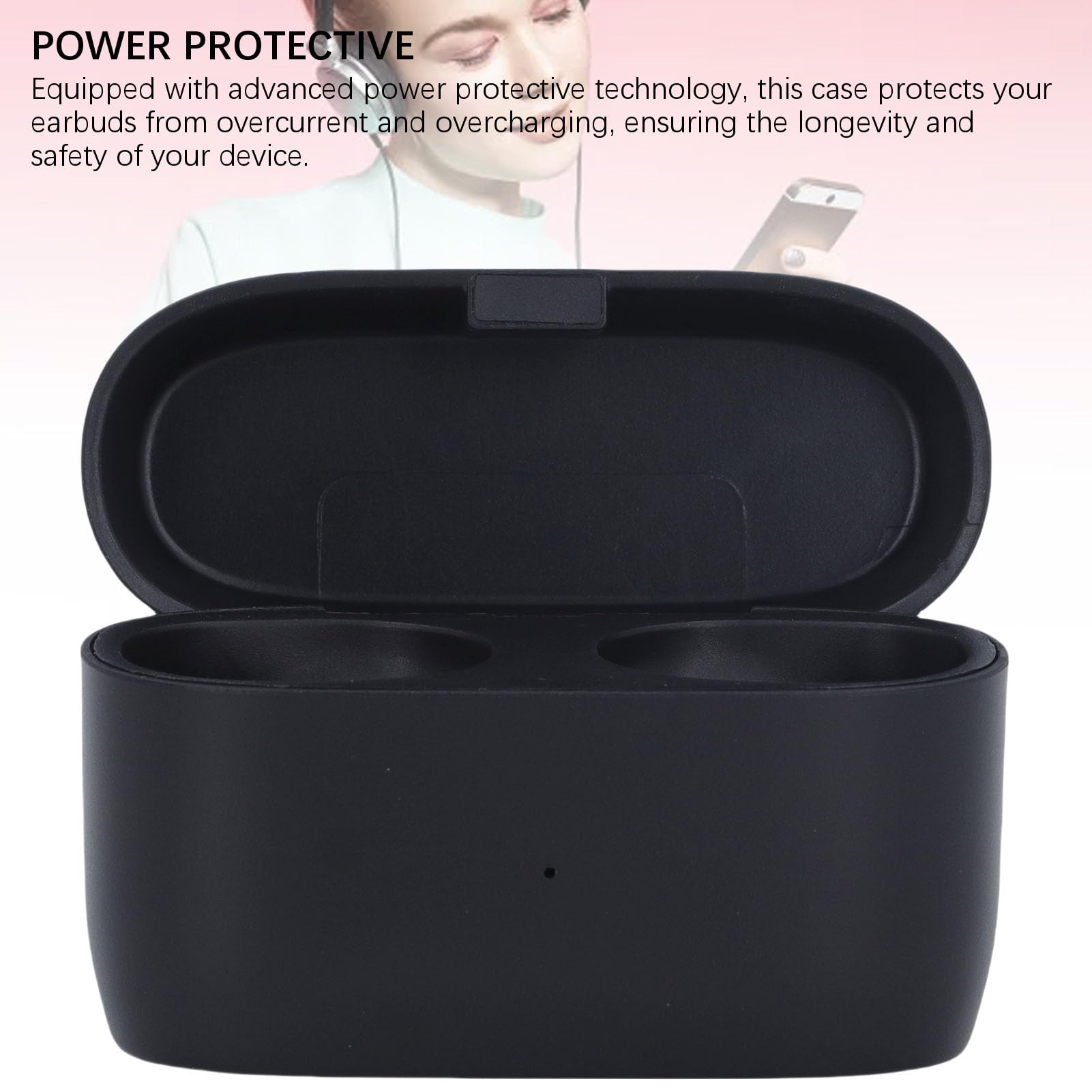 Custodia di Ricarica Wireless, Custodia di Ricambio per Auricolari di Ricambio Ad Alta capacità da 700 MAh con Protezione Avanzata 'alimentazione e Ricarica USB C per Auricolari Bluetooth